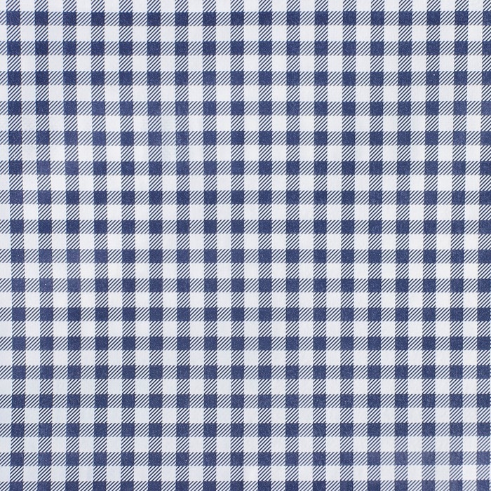 Клеёнка на стол Доляна &laquo;Клетка&raquo;, на нетканой основе, ширина 137 см, толщина 0,2 мм, рулон 20 м, цвет синий