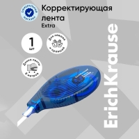 Корректирующая лента 5 мм х 8 м, ErichKrause Extra, корпус синий, европодвес Корректирующая лента 5 мм х 8 м, ErichKrause Extra, корпус синий, европодвес