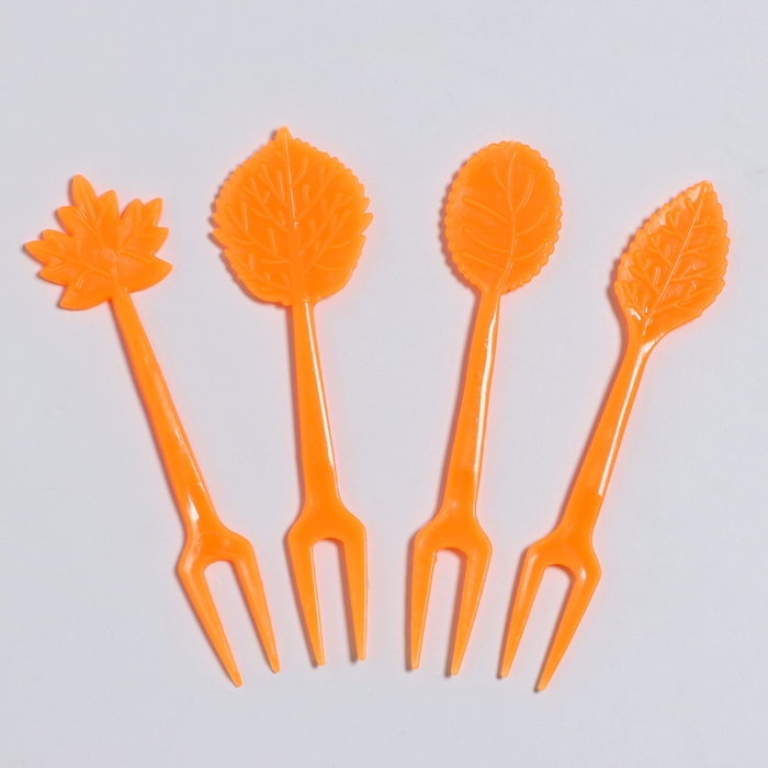 Шпажки &laquo;Осенние листья&raquo;, набор 50 шт., цвет оранжевый