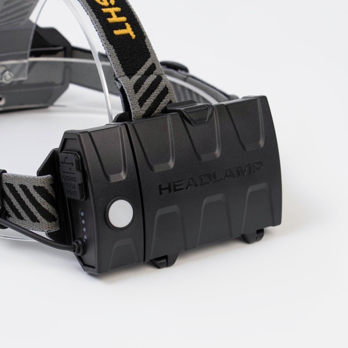 Фонарь налобный аккумуляторный, 50 Вт, 4500 мАч, 2000 лм, XHP, LED, USB, 4 режима Фонарь налобный аккумуляторный, 50 Вт, 4500 мАч, 2000 лм, XHP, LED, USB, 4 режима