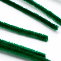 Проволока с ворсом для поделок и декора набор 50 шт., размер 1 шт. 30 &times; 0,6 см, цвет изумрудный