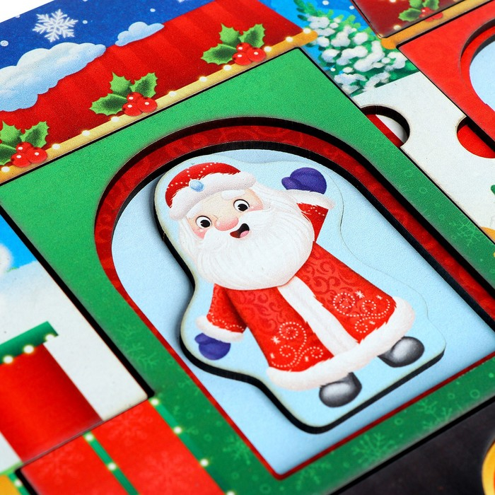 Пазл деревянный музыкальный «Едет к нам Дедушка Мороз» Пазл деревянный музыкальный «Едет к нам Дедушка Мороз»