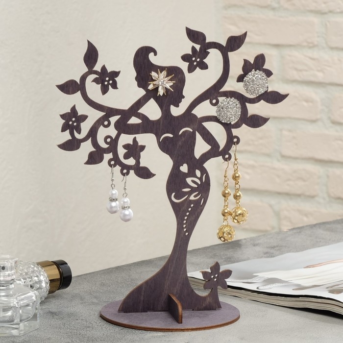 Подставка для украшений &laquo;Лесная фея&raquo; 20&times;12&times;25 см, толщина 3 мм, цвет полисандр