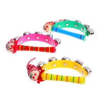 Игрушка музыкальная Бубен &laquo;Звери&raquo; с колокольчиками, МИКС