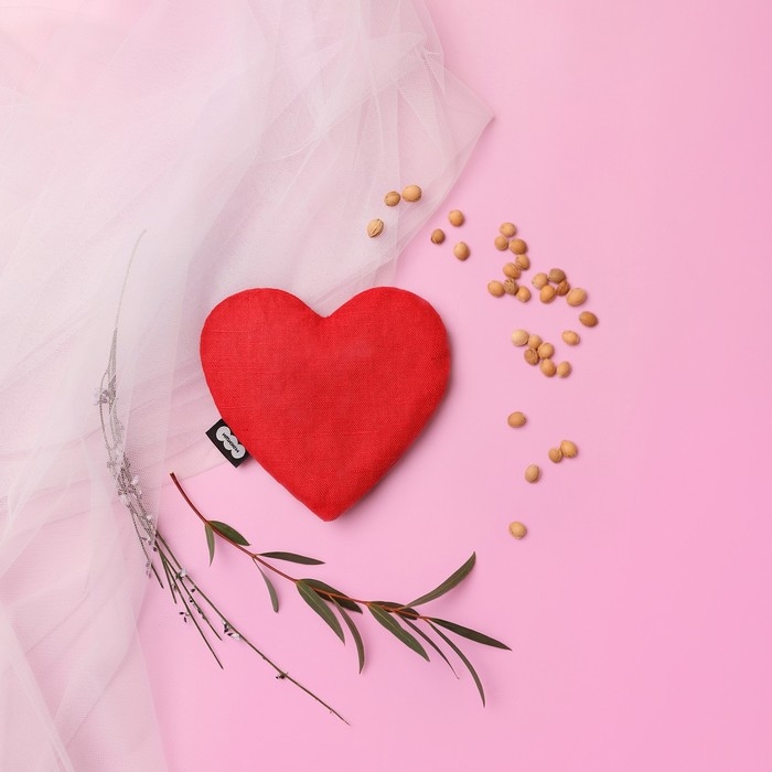 Развивающая игрушка — грелка «Сердце», с вишнёвыми косточками, 26 см Развивающая игрушка — грелка «Сердце», с вишнёвыми косточками, 26 см