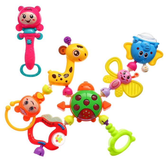 Набор погремушек &laquo;Собери меня&raquo;, 8 шт., яркие цвета, Крошка Я