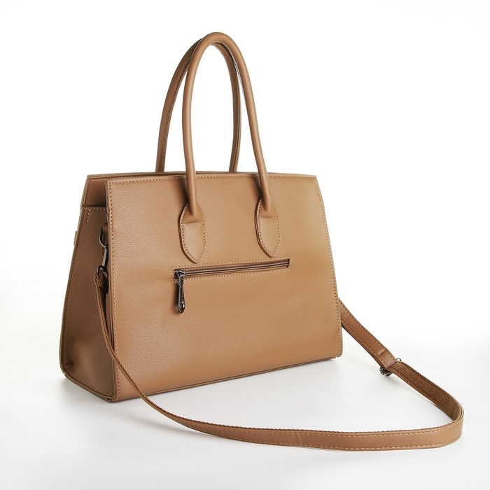 Сумка женская тоут, на молнии, цвет песочный