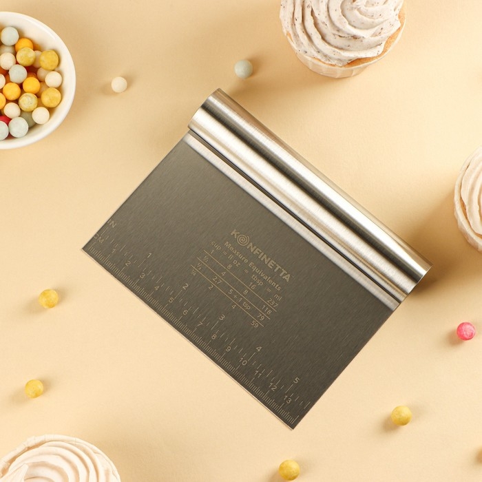 Шпатель кондитерский с размерной линейкой KONFINETTA, 15&times;11,5 см