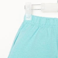 Костюм детский (толстовка, шорты) KAFTAN "Basic line", рост 122-128, бирюзовый меланж Костюм детский (толстовка, шорты) KAFTAN "Basic line", рост 122-128, бирюзовый меланж