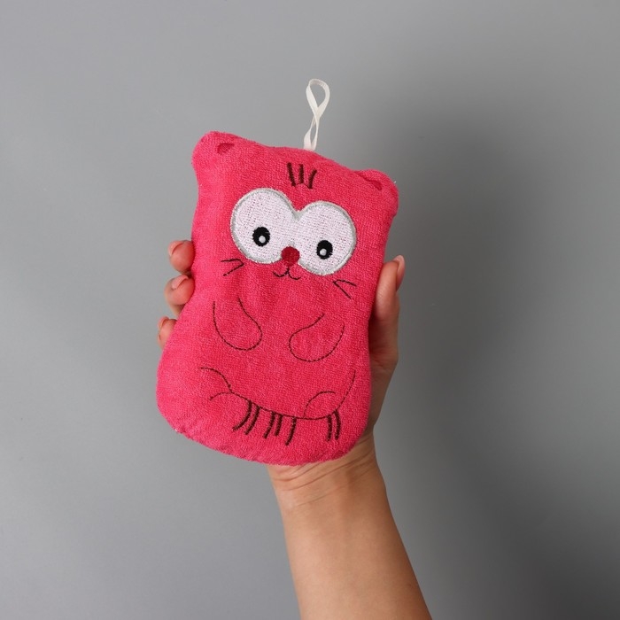 Мочалка для тела детская Доляна &laquo;Котики&raquo;, цвет МИКС