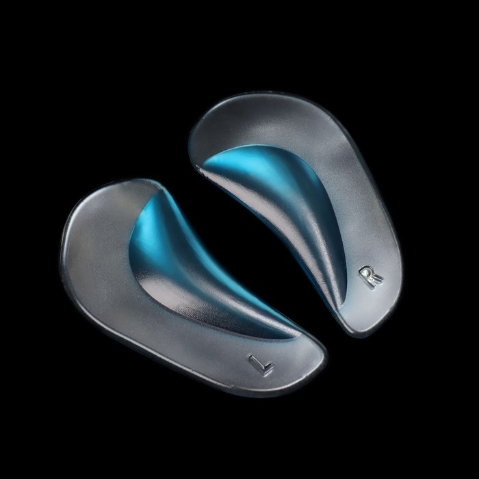 Супинаторы для обуви, амортизирующие, силиконовые, S (35-37 р-р), пара, цвет прозрачный/голубой Супинаторы для обуви, амортизирующие, силиконовые, S (35-37 р-р), пара, цвет прозрачный/голубой