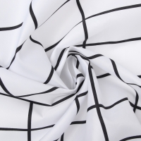 Штора для ванной Этель "Клетка", цв. белый, 180х180 см, полиэстер