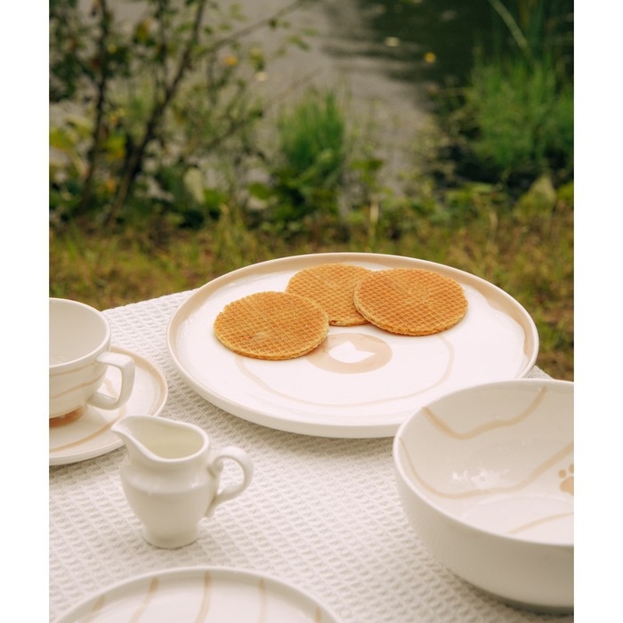 Тарелка фарфоровая обеденная SL Home &laquo;Гато&raquo;, d=28 см, цвет белый