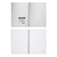 Тетрадь на спирали, 80 листов в клетку, ErichKrause Total White, пластиковая обложка, блок офсет 100% белизна, белая Тетрадь на спирали, 80 листов в клетку, ErichKrause Total White, пластиковая обложка, блок офсет 100% белизна, белая