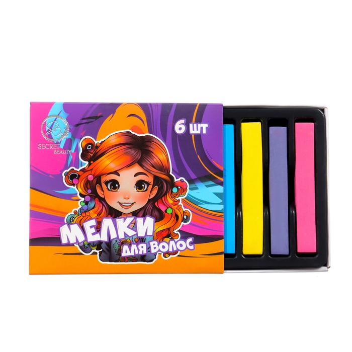 Мелки для волос, 6 шт Мелки для волос, 6 шт