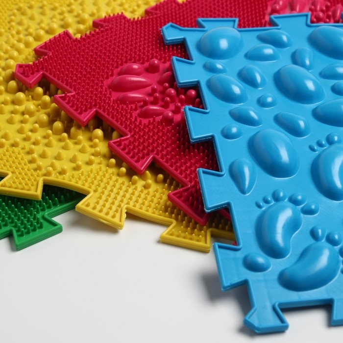 Модульный массажный коврик ОРТО ПАЗЛ &laquo;Начинайка&raquo;, 8 модулей, 4 вида