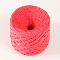 Трикотажная пряжа "Риббон" 85м/170&plusmn;5 гр (Коралл)