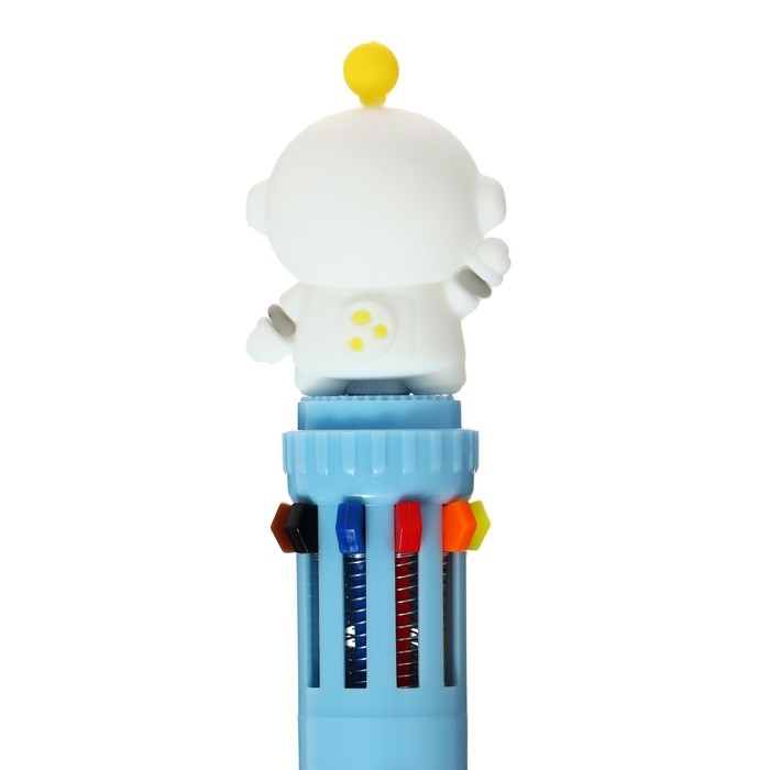 Ручка шариковая автоматическая 10-ти цветная, стержень 0,7 мм, Ручка шариковая автоматическая 10-ти цветная, стержень 0,7 мм, "Астронавт", МИКС