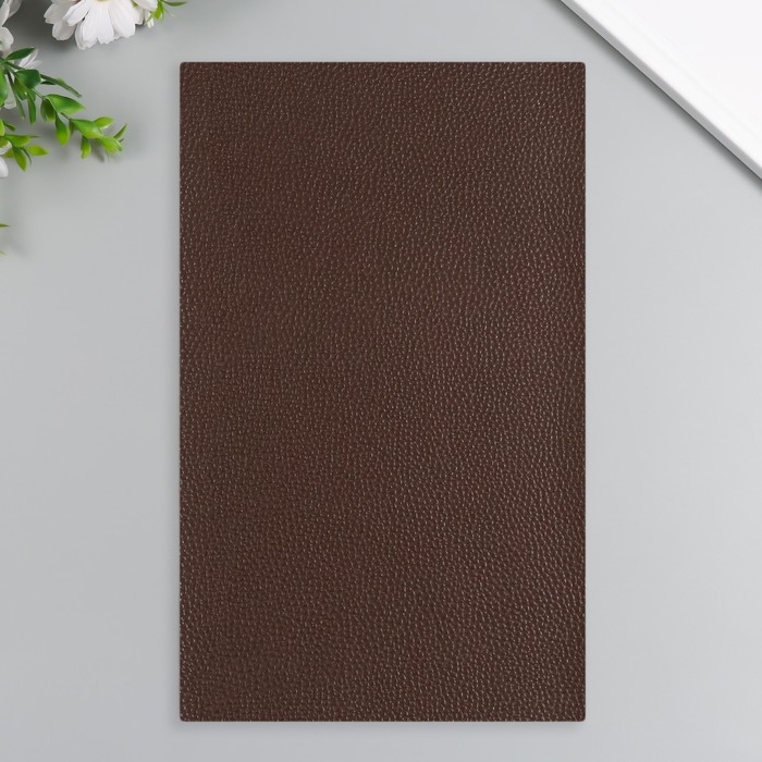 Лист для творчества иск.кожа "Рисунок Личи" кофе лист 33х20 см толщина 1 мм