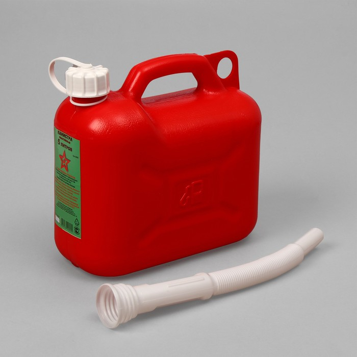 Канистра ГСМ «Звезда», 5 л, с заливным устройством, крышка МИКС Канистра ГСМ «Звезда», 5 л, с заливным устройством, крышка МИКС