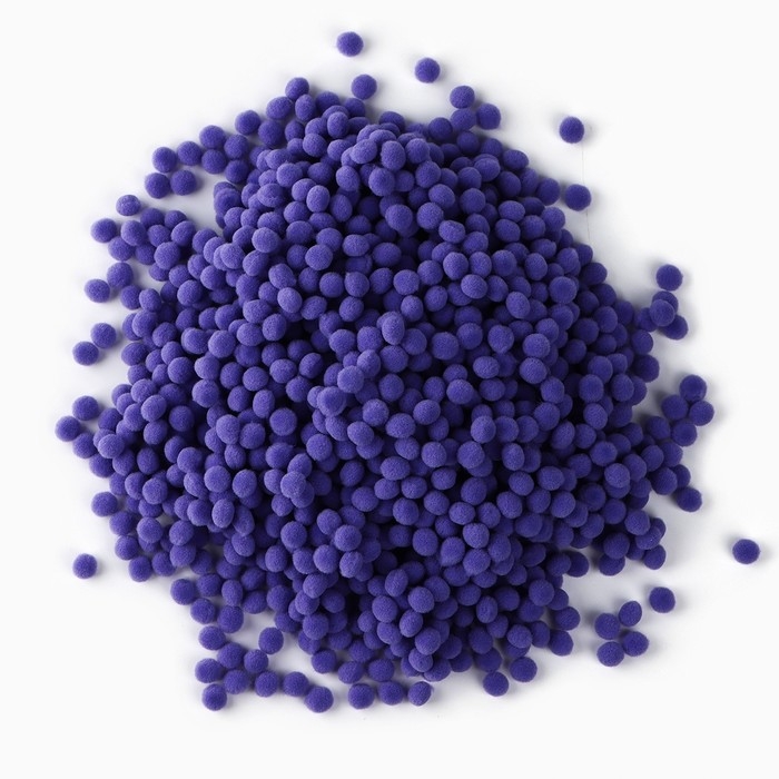 Набор текстильных деталей для декора. Помпоны для творчества &laquo;Фиолетовые&raquo;, 55 гр