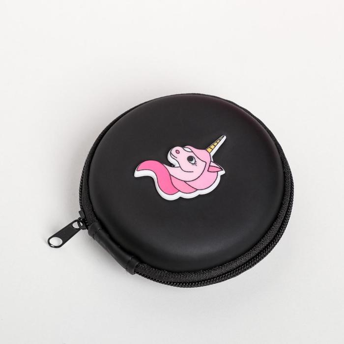 Подарочный набор: наушники вакуумные и кейс для наушников &laquo;Единорог&raquo;, модель VBT - 1,25