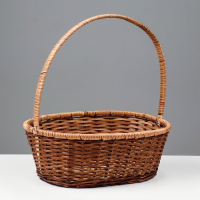 Корзина плетеная, 30х25х12/37 см, бамбук, лоза МИКС Корзина плетеная, 30х25х12/37 см, бамбук, лоза МИКС