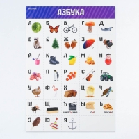 Набор обучающих плакатов «Изучаем мир», 10 в 1, А4 Набор обучающих плакатов «Изучаем мир», 10 в 1, А4