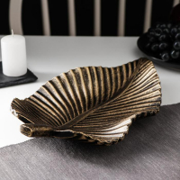 Блюдо для фруктов Доляна «Лист», 35,5×20×5 см, цвет бронзовый Блюдо для фруктов Доляна «Лист», 35,5×20×5 см, цвет бронзовый