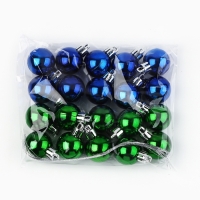 Новогодние шары ёлочные, на Новый год, d=3 см, 20 шт., цвет синий и зеленый