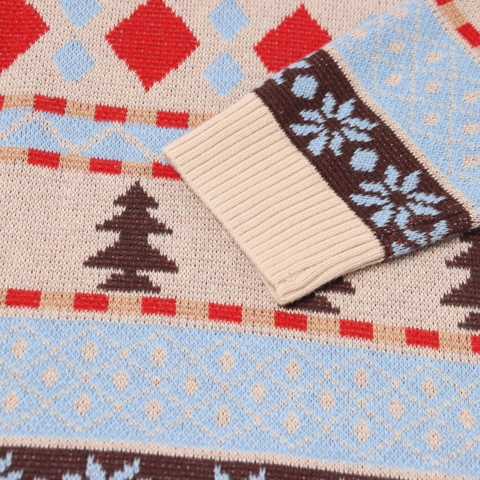 Новый год. Джемпер вязаный детский KAFTAN Scandinavia размер 32 (110-116 см), голубой