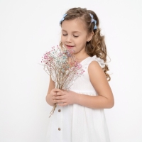 Платье для девочки без рукавов MINAKU цвет белый, рост 98 см