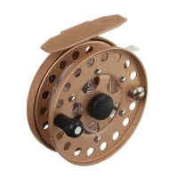 Катушка инерционная, металл, диаметр 7.5 см, цвет светло коричневый, HF75 Катушка инерционная, металл, диаметр 7.5 см, цвет светло коричневый, HF75