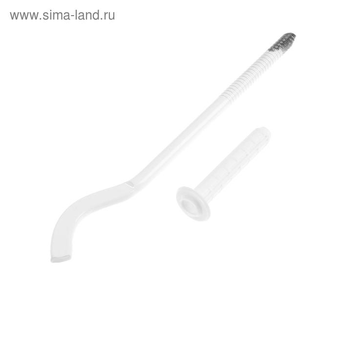 Кронштейн для радиатора MasterProf ИС.030112, с дюбелем, 9х220 мм, сплющенный, белый Кронштейн для радиатора MasterProf ИС.030112, с дюбелем, 9х220 мм, сплющенный, белый