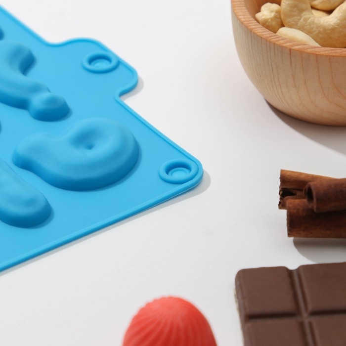 Форма для кондитерских украшений Доляна &laquo;Алфавит английский&raquo;, силикон, 33,5&times;16,3 см, 26 ячеек (h=4 см), цвет МИКС