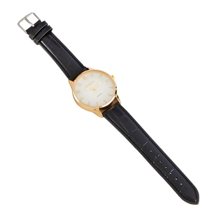 Часы наручные мужские, d-4.4 см, ремешок l-25 см, золото Часы наручные мужские, d-4.4 см, ремешок l-25 см, золото