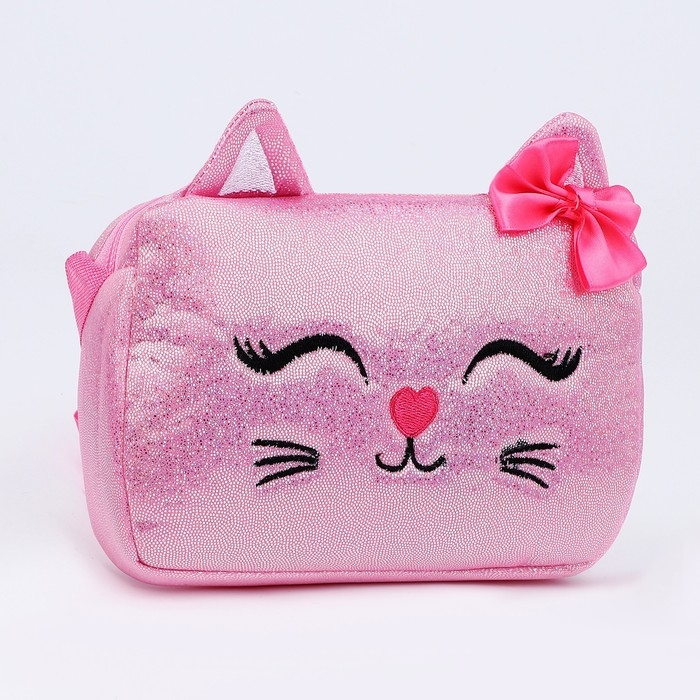 Сумка детская на молнии, длинный ремень, цвет розовый Сумка детская на молнии, длинный ремень, цвет розовый