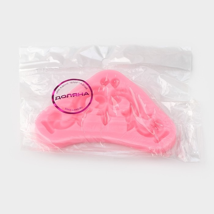 Молд Доляна &laquo;Лепнина&raquo;, силикон, 10,5&times;6&times;1 см, цвет розовый