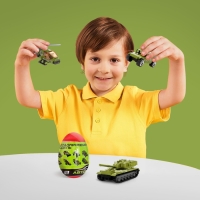 Машина металлическая в яйце &laquo;Военная&raquo;, масштаб 1:64, МИКС