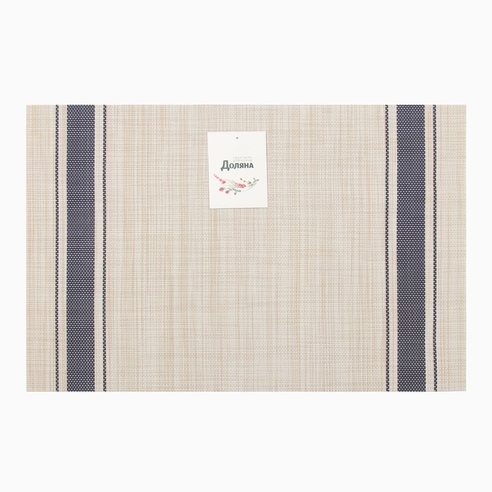Салфетка на стол Доляна, цв.беж/синий, 45*30см