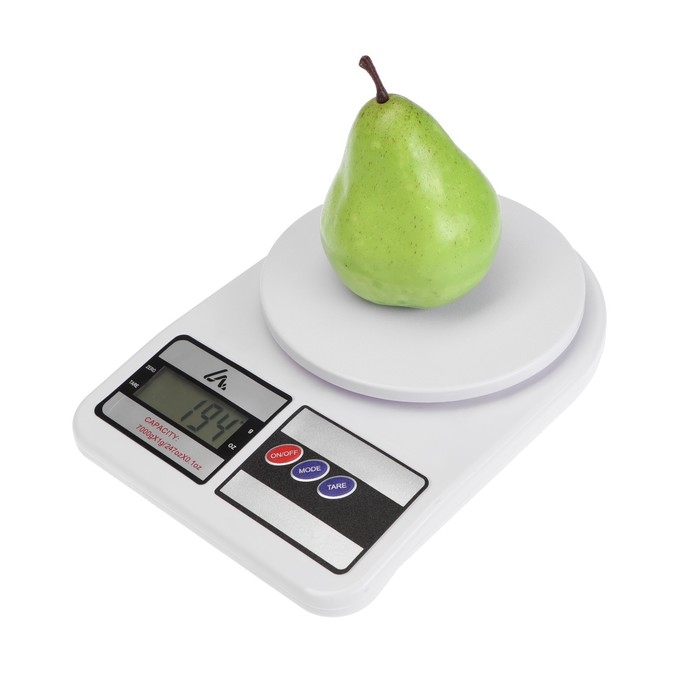 Весы кухонные Luazon LVK-704, электронные, до 7 кг, белые Весы кухонные Luazon LVK-704, электронные, до 7 кг, белые