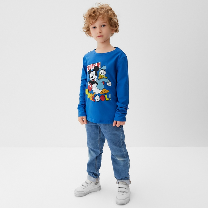 Футболка с длинным рукавом "Микки Маус и друзья", Disney, рост 110-116, синий