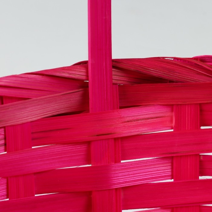 Набор корзин плетеных, D19x9/32 см, D22x9,5/34 см, D25x10/36 см, 3шт, розовые, бамбук Набор корзин плетеных, D19x9/32 см, D22x9,5/34 см, D25x10/36 см, 3шт, розовые, бамбук