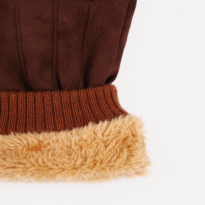 Перчатки мужские, безразмерные, с утеплителем, цвет коричневый Перчатки мужские, безразмерные, с утеплителем, цвет коричневый