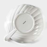 Салатник фарфоровый Magistro &laquo;Лист Бланш&raquo;, 1,5 л, d=30 см, цвет белый