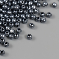 Набор бусин "Жемчуг" d 4 мм, 250 гр,серый