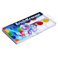 Акварель 12 цветов, ErichKrause Kids Space Animals, медовая, с УФ защитой яркости, пластиковая коробка, европодвес Акварель 12 цветов, ErichKrause Kids Space Animals, медовая, с УФ защитой яркости, пластиковая коробка, европодвес