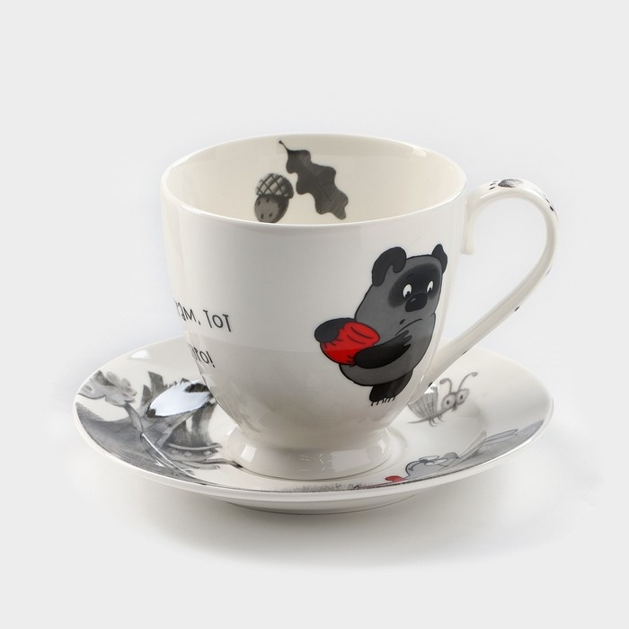 Чайная пара фарфоровая «Винни Пух», кружка 440 мл Чайная пара фарфоровая «Винни Пух», кружка 440 мл