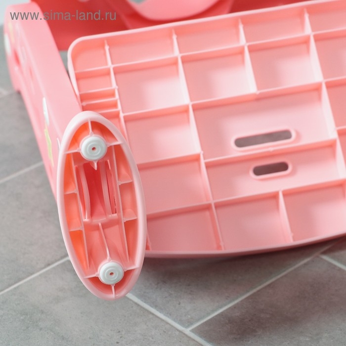 Детская накладка - сиденье на унитаз &laquo;Нотки&raquo;, с мягким сиденьем, цвет розовый