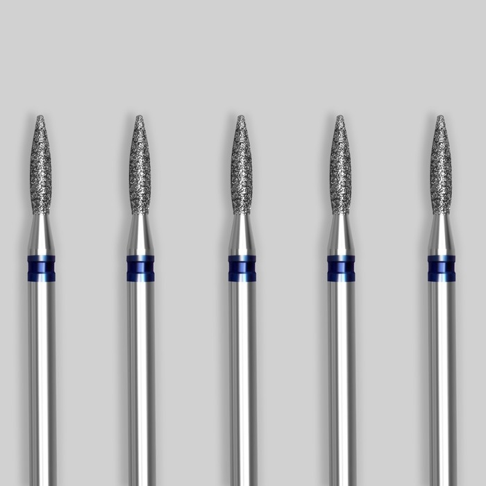 Фрезы алмазные для маникюра «Пламя», средняя зернистость, d 2 × 8 мм, 5 шт Фрезы алмазные для маникюра «Пламя», средняя зернистость, d 2 × 8 мм, 5 шт